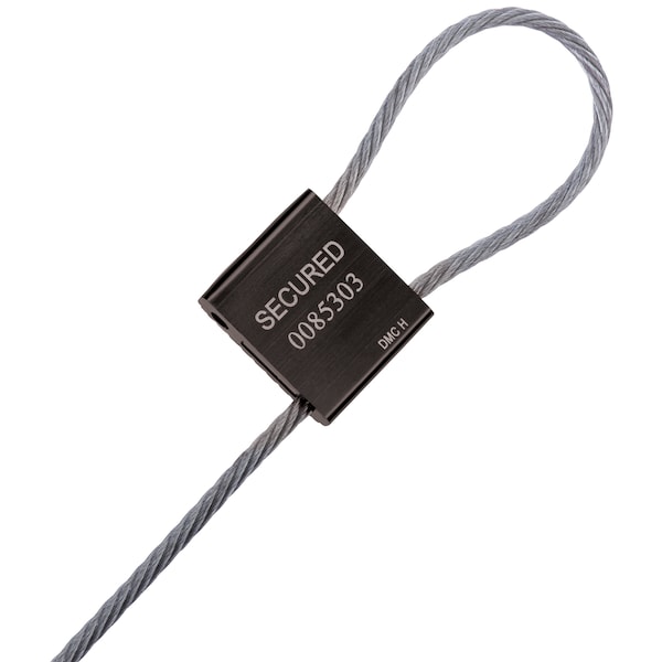 Partners Brand Cable Seals, 3/16" x 76", Black, PK20 SE1081B - main